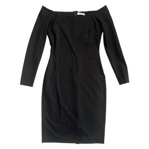 Babaton Aritzia Off the Shoulder Mini Dress Black Size 6 LBD‎ Party Little Dress